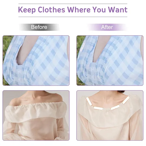 Vista 2 de Secopad Cinta de doble cara para la moda, paquete de 60 cintas suaves para el cuerpo, cinta adhesiva fuerte para la ropa y el cuerpo de las mujeres
