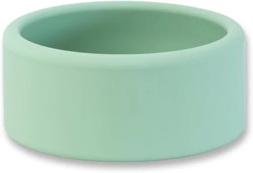 Vista 8 de APLAINR Tazón de silicona para bebés, niños pequeños y niños, 9 onzas líquidas, Blue Hour Sin succión, antideslizante, pesado, profundo, apto