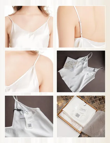 Vista 5 de LilySilk Camisola de Seda para Mujer 100% Seda de Mora de 19MM Básica Playeras Sin Mangas de Verano Top Clásico Holgado