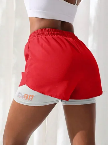 Vista 3 de YOAKUKA Pantalones cortos de entrenamiento 2 en 1 para mujer, para gimnasio, yoga, correr, ciclismo, tenis, faldas de verano