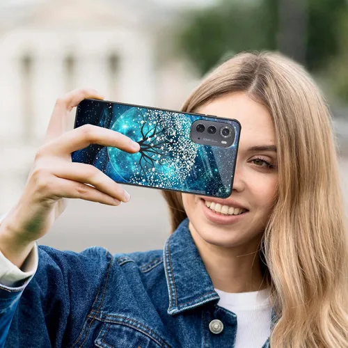 Vista 28 de Funda para Motorola Moto Edge 2022, cubierta trasera de vidrio templado con protector de pantalla, funda protectora a prueba de golpes para Motorola