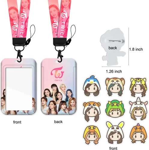 Vista 6 de Juego de regalo de dos veces, incluye mochila con cordón, collar, aretes, pulseras, pasadores de botón, soporte de identificación con cordón
