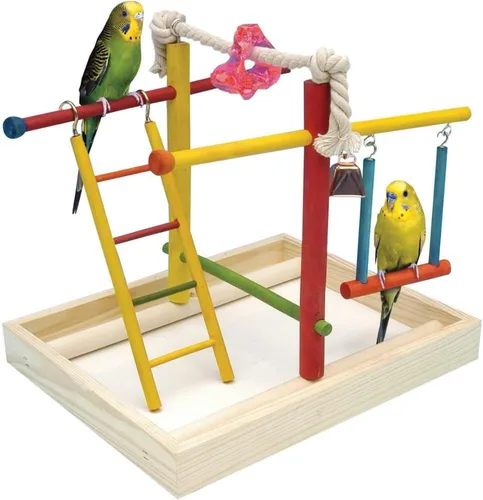 Vista 7 de Penn-Plax Centro de Actividades para Aves – Perfecto para Aves Jóvenes o Pequeñas