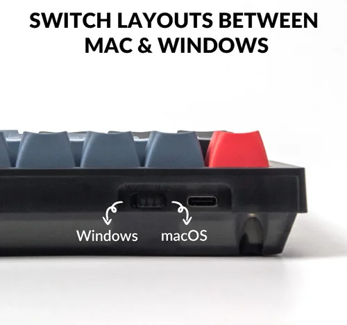 Vista 7 de Keychron Teclado mecánico personalizado con cable V4 60 de diseño QMKVIA macro programable con teclado intercambiable en caliente K Pro interruptor