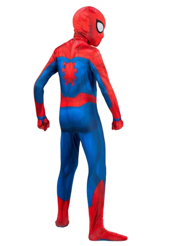 Vista 5 de Disfraz Zentai de Hombre Araña Rojo y Azul para Niños Multicolor