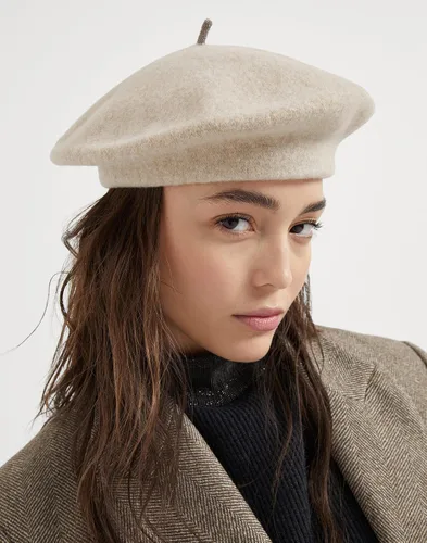 Vista 71 de Boina de lana francesa para mujer, gorra de invierno clásica de color sólido