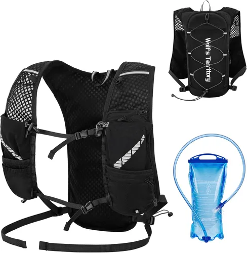 Vista 12 de Azarxis Hiking Hydration Pack 5L Running Backpack Daypack Vest with 2L Water Bladder for Women Men Cycling Biking Trail Race