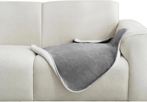Vista 19 de gogobunny Manta de cama impermeable, manta reversible de forro polar Sherpa para perro, cachorro y gato, funda para muebles que protege la cama Beige