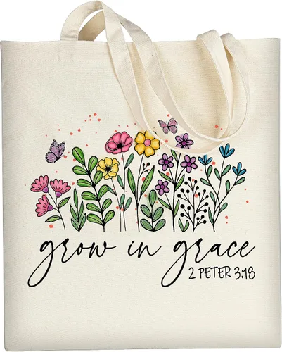 Vista 15 de AUSVKAI Bolsa de lona estética para mujer, lindas bolsas de algodón reutilizables de tela para compras, playa, comestibles, Libro de flores de gato