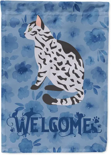 Vista 74 de Caroline's Treasures CK5005GF Bandera de bienvenida de gato abisinio para buzón, bandera decorativa para patio exterior, obras de arte de patio