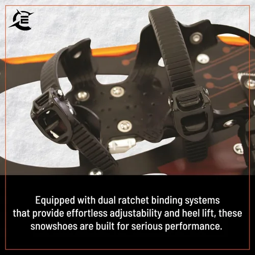 Vista 3 de Cascade Mountain Tech Lightweight Aluminum Frame Snowshoe Set