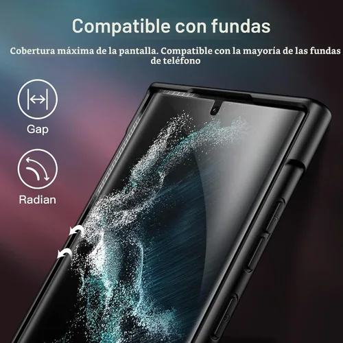 Vista 7 de JETech - Protector de pantalla de TPU para Samsung Galaxy S22 Ultra, 2+2