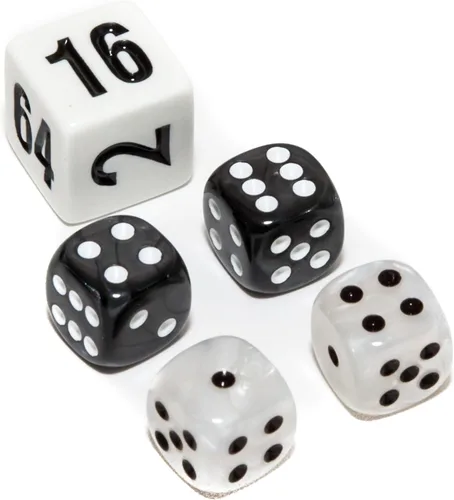Vista 8 de Bello juegos Deluxe dados de imitación de mármol sets-black/, Azul, 5/8
