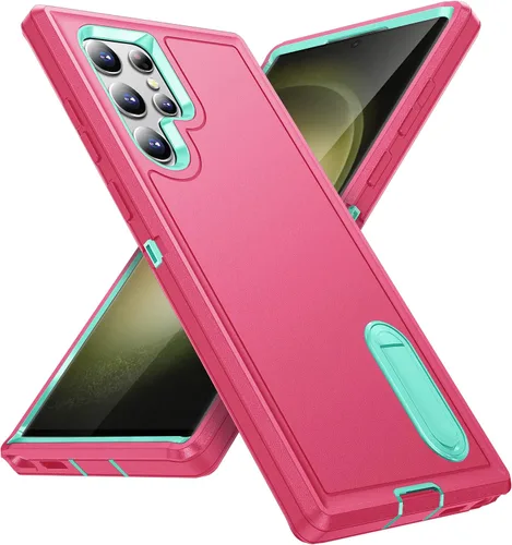 Vista 11 de BaHaHoues Funda para Samsung Galaxy S23 Ultra con soporte integrado, a prueba de golpes y caídas de grado militar para Galaxy S23 Ultra 5G