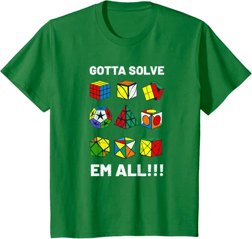Vista 47 de Camiseta competitiva Puzzle Cube Gotta Solve Em All Speed Cubing