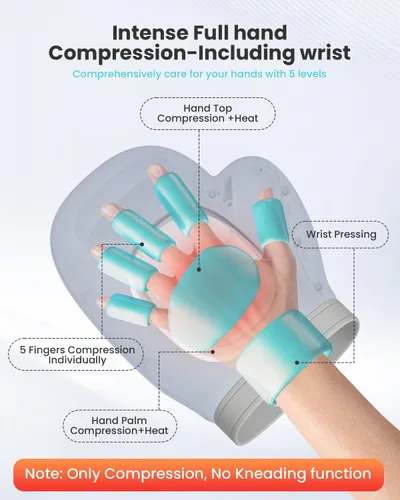 Vista 5 de COMFIER OMFIER - Regalos para el Día de la Madre para mujeres, mamá, masajeador eléctrico de manos más grande actualizado con calor y compresión