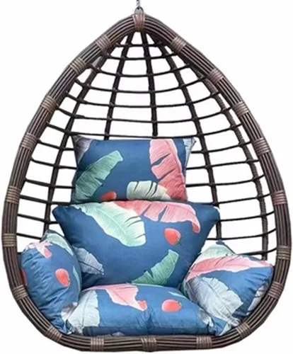 Vista 17 de ZTGL Cojines para silla de huevo, cojín para silla de huevo, cojín grueso para interiores y exteriores, para patio, jardín, color negro