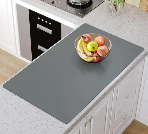 Vista 14 de Warome Alfombrillas de silicona para encimera de cocina, mesa y escritorio, 23.6 x 15.7 pulgadas, protector de encimera resistente al calor