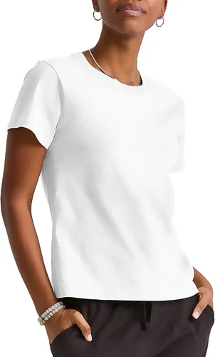 Vista 13 de Hanes ComfortBlend - Camiseta gráfica para mujer, cuello redondo, algodón para mujer, talla grande Negro