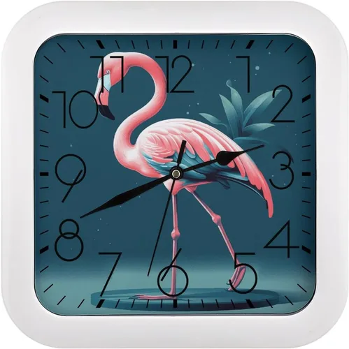 Vista 20 de 10" Square Modern Wall Clock,Animal Patterns Print Kitchen Clocks Wall Battery Operated,Silent Non Ticking Unique Funny Cute Wall Clock for Living