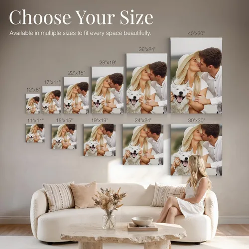 Vista 4 de Smile Art Design Impresión en lienzo personalizada: arte de pared con fotos personalizadas, hecho a pedido en Estados Unidos, lienzo premium