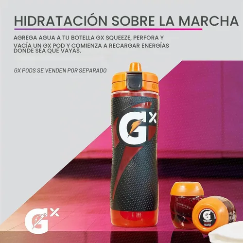 Vista 4 de Gatorade Gx NFL - Botellas antideslizantes para apretar, 30 onzas líquidas, sistema de hidratación Gx Arizona Cardinals