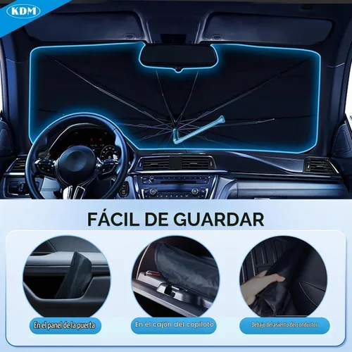Vista 8 de KDM Parasol Estilo Paraguas para Parabrisas Apto para Dodge RAM ProMaster 2014-2024 Furgoneta de Carga de Tamaño Completo Chasis Cabina Furgoneta