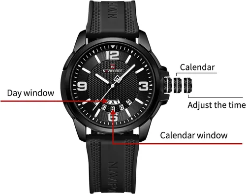 Vista 5 de NAVIFORCE Reloj impermeable para hombres, mujeres, niños y niñas, analógico, militar, deportivo, unisex, correa de silicona