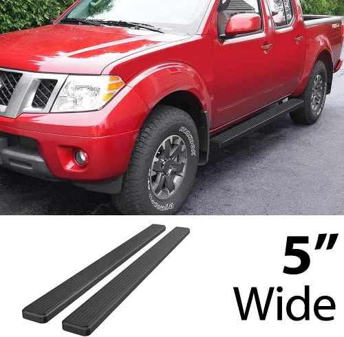 Vista 2 de iBoard Barras laterales para Nissan Frontier Crew Pickup de 4 puertas, Negro