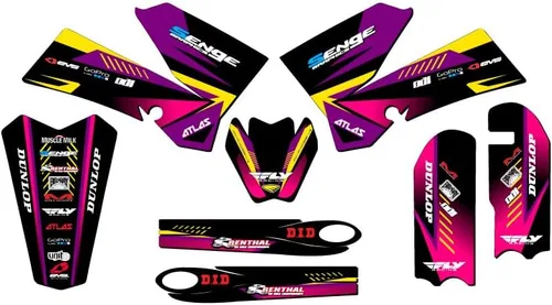 Vista 9 de Kit de base gráfica SX 105 Surge Black Senge 2006-2012 compatible con KTM