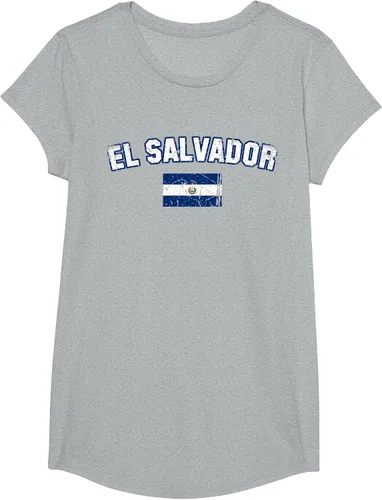 Vista 70 de EL SALVADOR Bandera Vintage Hombres Mujeres Niños Camiseta EL SALVADOR