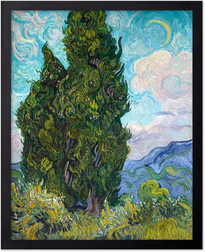 Vista 90 de Poster Master Póster clásico de Van Gogh, impresión impresionista vintage, regalo para artista, pintor, autorretrato, sombrero de paja, dibujo