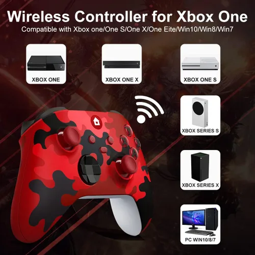 Vista 2 de Control inalámbrico Xbox One, controlador inalámbrico de 2.4 GHz para Xbox oneXbox One SX Xbox Series XS, controlador Xbox One con conector