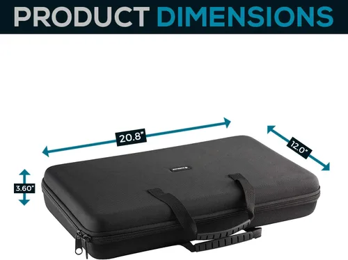 Vista 4 de Funda rígida para controlador de DJ Pioneer DJ DDJ-SB2 De Caseling Fits DDJ-400, DDJ-SB3, DDJ-200, rigid EVA protective shell, splash-resistant