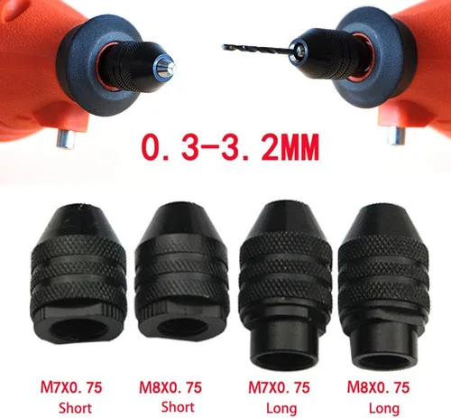 Vista 2 de Kit de adaptador de cambio rápido de broca sin llave con vástago de portabrocas compatible con herramientas rotativas