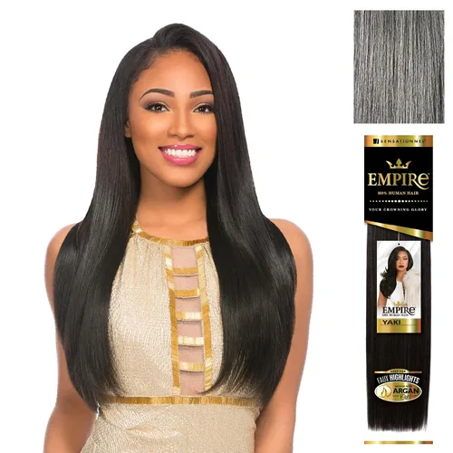 Vista 38 de Sensationnel - Cabello humano Empire Yaki, tejido sin enredos para un tejido rápido y estilo cosido para conseguir reflejos artificiales, paquete