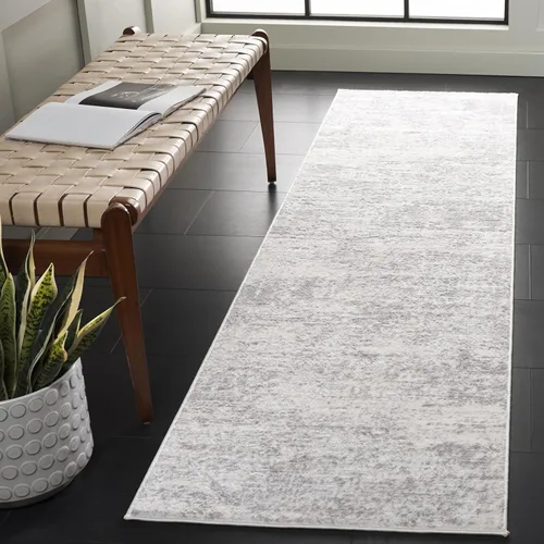Vista 33 de SAFAVIEH Amelia Collection ALA700A - Alfombra decorativa de 2'2" x 4', diseño moderno abstracto, color marfil y azul, no desprende pelusa y de fácil