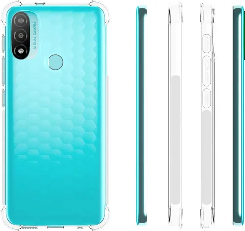 Vista 2 de USTIYA Funda para Motorola E20/E30/E40 Clear TPU Cuatro Esquinas Moto E20 Funda Protectora Transparente Suave Funda