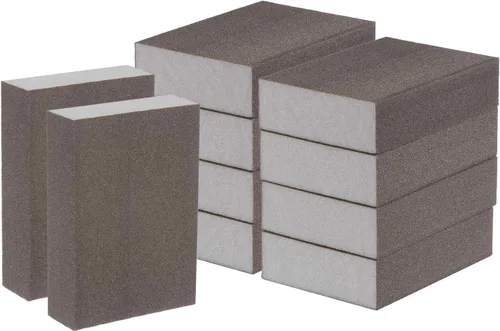 Vista 15 de HARFINGTON Bloques de esponja de lijado de grano medio, bloque de lijado de espuma de grano 180-240 para pulir la cocina, paneles de yeso de madera