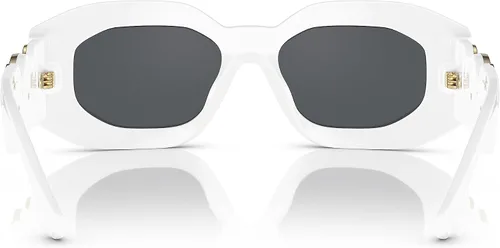 Vista 3 de Versace VE 4425U 314/87 Gafas de sol blancas de plástico irregular con lente gris oscuro de color sólido