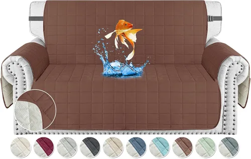 Vista 32 de MAXIJIN Fundas impermeables para sofá de 3 cojines, aptas para mascotas, fundas acolchadas para sofá de 69 pulgadas, lavables, protector de sofá