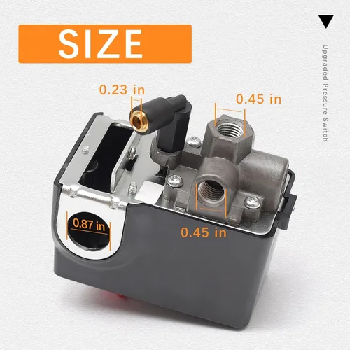 Vista 7 de Interruptor de presión mejorado compatible con Condor MDR 11/11 EA, 26 amperios 120/240 voltios 120-155 PSI