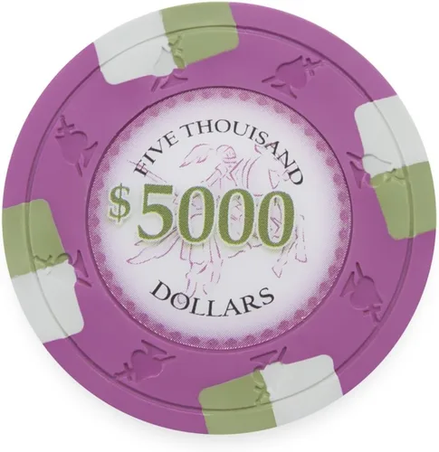 Vista 6 de Claysmith Gaming Paquete de 50 fichas de póquer Poker Knights, compuesto de arcilla pesada de 0.48 oz