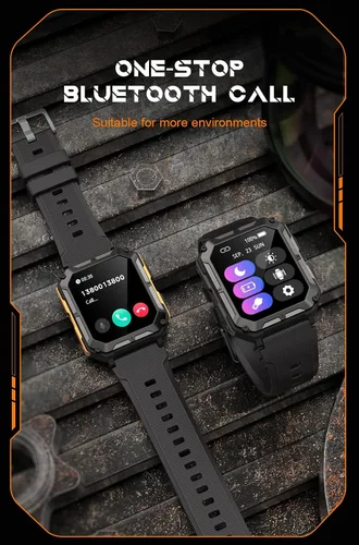 Vista 6 de Gravity C20 Pro - Reloj inteligente resistente de 1.83 pulgadas, resistente al agua IP68, llamada Bluetooth, voz AI, más de 100 modos deportivos