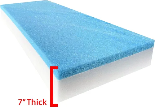 Vista 65 de FoamTouch Colchón litera de 7 pulgadas de alto x 28 pulgadas de ancho x 72 pulgadas de largo (solo espuma), carbón, sin funda