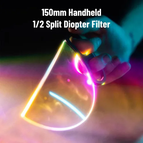 Vista 2 de Lente de filtro de dioptría dividida de mano 1/2 de 5.906 in con revestimiento MRC para efecto de luz suave