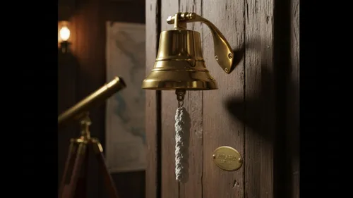 Vista 2 de Campana náutica para colgar en la pared, campana de cena para interiores y exteriores, campanas de decoración (D-3 pulgadas H-3 pulgadas, latón)