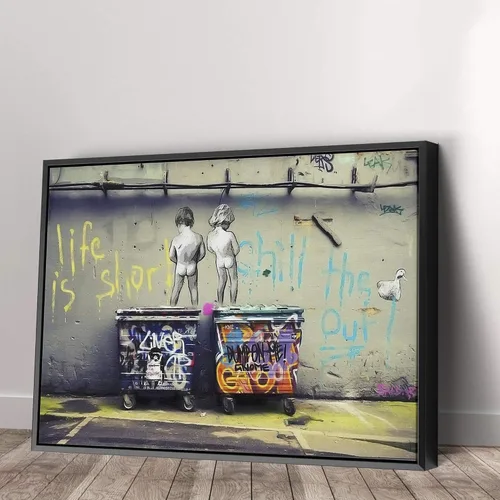 Vista 52 de Arte en lienzo de Banksy para pared, decoración del hogar, lienzo pre-estirado - varios tamaños