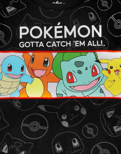 Vista 5 de Pokemon Camisetas para Niños Gris Verde O Negro Top Pikachu Squirtle Bulbasaur Charmander
