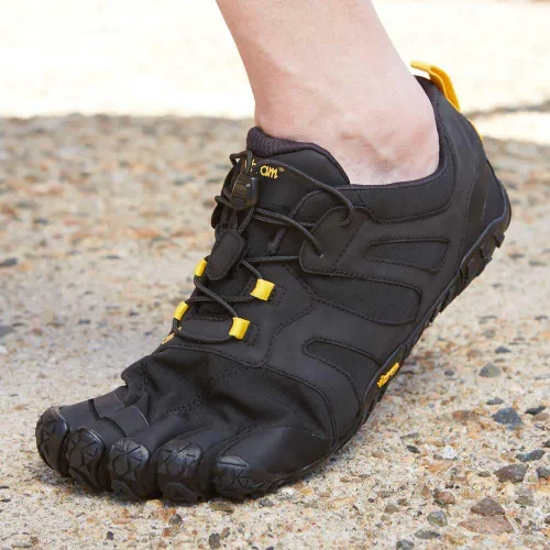 Vista 2 de Vibram FiveFingers V-Trail 2.0 - Tenis de correr para hombre Negro/Amarillo